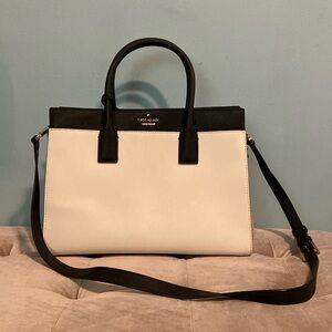 kate spade New York black and white medium satchel